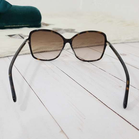 Gucci Oversized Butterfly Sunglasses Havana Tortoiseshell Brown NEW - Picture 9 of 13
